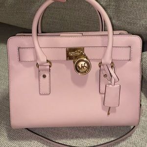 Pink Michael Kors Hamilton Satchel
